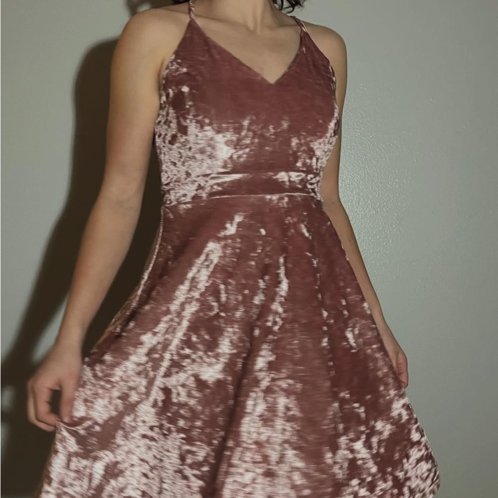 Elegant Velvet Halter Dress